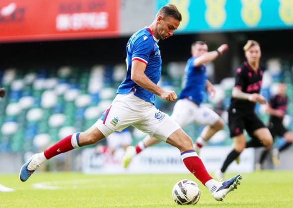 UEFA Europa Conference League First Qualifying Round Second Leg, Windsor Park, Belfast 16 7 2026 Linfield vs Nomme Kalju Linfield™s Matthew Fitzpatrick Matthew Fitzpatrick 16 7 2026  Copyright: xx JP2_7897