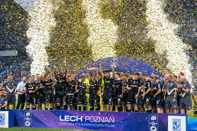 Poznan 16.07.2026. Football PKO BP Ekstraklasa season 2025 2026 match between Lech Poznan and Gornik Zabrze in Poznan, Poland --- PKO BP Ekstraklasa sezon 2025 2026 mecz Lech Poznan - Gornik Zabrze Persons Shown : druzyna Lecha Poznan Fot. Tomasz Kluczynski Arena Akcji NEWSPIX.PL --- newspix.pl 