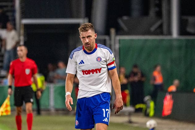 Dario Melnjak seen during UEFA Europa League qualifying game between teams of MSK Zilina and Hajduk Split (Matej Sagan Ball Raw Images) Zilina Anton Malatinsky Stadium Slovakia Copyright: xMatejxSaganx DSC07744