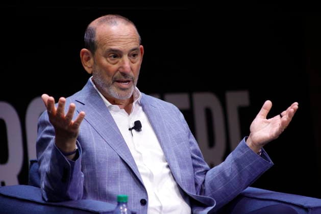 MLS, Fussball Herren, USA US-NY Don Garber, commissioner of Major League Soccer, during an appearance at a marketing event on Thursday, July 16, 2026, in Manhattan, New York. Major League Soccer launched a post-World Cup marketing campaign with the slogan Thank you, world; we ll take it from here. NEW YORK United States  Copyright: xDeccioxSerranox originalFilename:serrano-notitle260716_np3ep.jpg