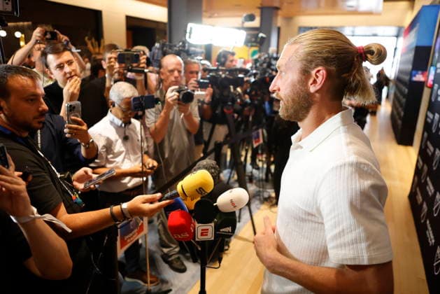 MLS, Fussball Herren, USA US-NY Charlotte FC defender Tim Ream during his appearance at the MLS marketing campaign on Thursday, July 16, 2026, in Manhattan, New York. MLS launched a post-World Cup marketing campaign this week: Thank you, world--we ll take it from here. NEW YORK United States  Copyright: xDeccioxSerranox originalFilename:serrano-notitle260716_npuCx.jpg