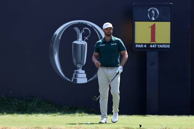 16th July 2026; Royal Birkdale Golf Club, Southport, Merseyside, England; The Open Championship, Round One; Wyndham Clark (USA) at the tee of the first hole DavidxBlunsden