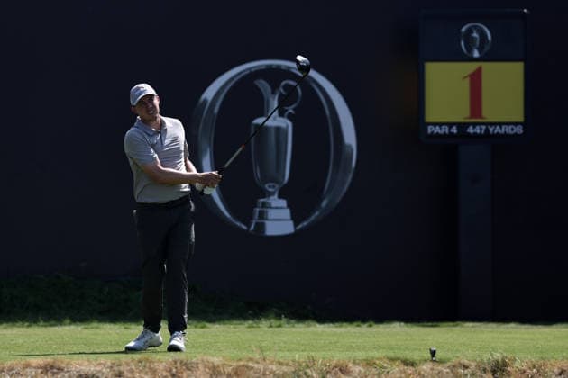 16th July 2026; Royal Birkdale Golf Club, Southport, Merseyside, England; The Open Championship, Round One; Matthew Fitzpatrick (ENG) plays from the tee at the first hole DavidxBlunsden