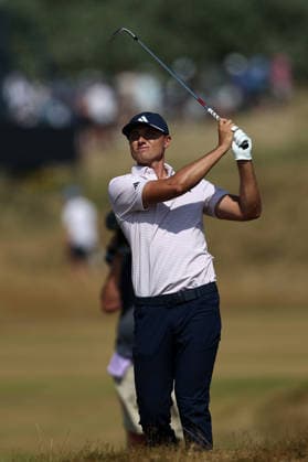 16th July 2026; Royal Birkdale Golf Club, Southport, Merseyside, England; The Open Championship, Round One; Ludvig Aberg (SWE) plays from the rough at the 2nd hole DavidxBlunsden