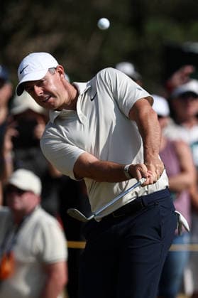 16th July 2026; Royal Birkdale Golf Club, Southport, Merseyside, England; The Open Championship, Round One; Rory McIlroy (NIR) plays a pitch shot to the 4th green DavidxBlunsden