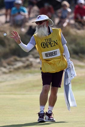 16th July 2026; Royal Birkdale Golf Club, Southport, Merseyside, England; The Open Championship, Round One; Nick Pugh, caddie of Lucas Herbert (AUS) DavidxBlunsden