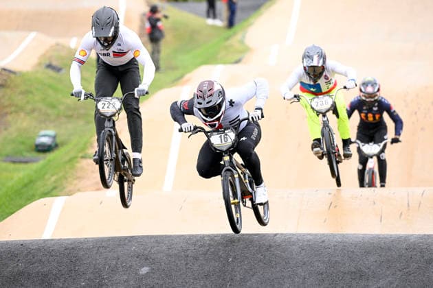 RECORD DATE NOT STATED 17th July 2026; Brisbane SX International BMX Centre, Brisbane, Queensland, Australia: 2026 UCI BMX Racing World Championships, Day One; the mens elite riders during practice on day 1 NigelxOwen