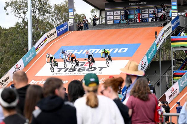 RECORD DATE NOT STATED 17th July 2026; Brisbane SX International BMX Centre, Brisbane, Queensland, Australia: 2026 UCI BMX Racing World Championships, Day One; the womens elite riders during practice on day 1 NigelxOwen
