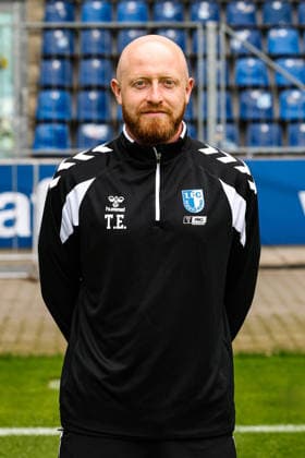 Physiotherapeut Thorben Emke, 1. FC Magdeburg - 2. Fussball Bundesliga Porträttermin 2. BL 2026 2027 offizieller Fototermin 1. FC Magdeburg in der Avnet Arena in Magdeburg - Porträt, Portrait, Einzelbild, Deutschland, Fussball, Maenner, GER, 16.07.2026 *** Physical Therapist Thorben Emke, 1. FC Magdeburg, 2. Bundesliga, Portrait Session, 2026–2027 Season, Official Photo Session, 1. FC Magdeburg at the Avnet Arena in Magdeburg, Portrait, Single Image, Germany, Soccer, Men, GER, July 16, 2026 Christian Schroedter