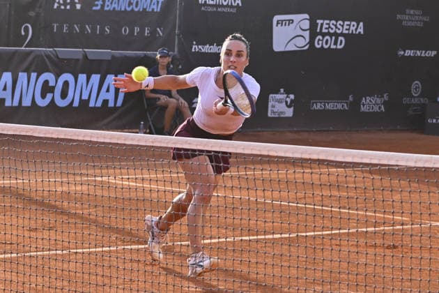 IPA86753703 - Martina Trevisan of Italy faces Aurora Zantedeschi of Italy in the round of 16 at the ATV Bancomat Tennis Open WTA, Tennis Damen 125 at the Antico Tiro a Volo Club on July 16, 2026, in Rome, Italy. (Photo by Roberto Bettacchi)  Copyright: xRobertoxBettacchi IPAxSportx xx 86753703