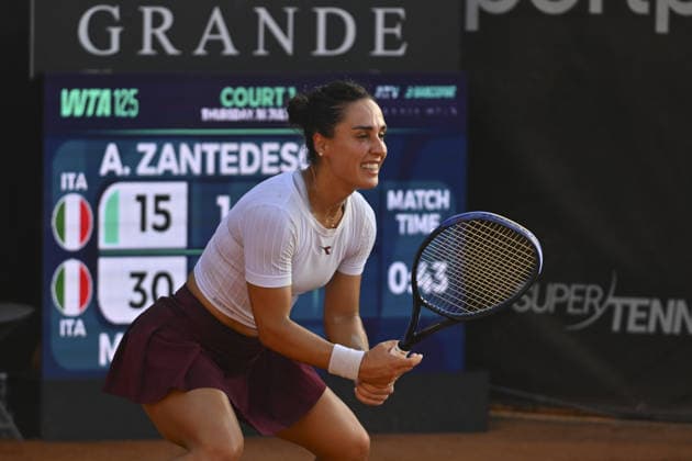 IPA86753707 - Martina Trevisan of Italy faces Aurora Zantedeschi of Italy in the round of 16 at the ATV Bancomat Tennis Open WTA, Tennis Damen 125 at the Antico Tiro a Volo Club on July 16, 2026, in Rome, Italy. (Photo by Roberto Bettacchi)  Copyright: xRobertoxBettacchi IPAxSportx xx 86753707