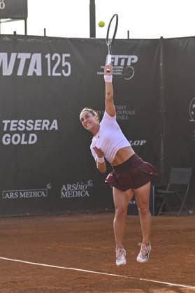 IPA86753710 - Martina Trevisan of Italy faces Aurora Zantedeschi of Italy in the round of 16 at the ATV Bancomat Tennis Open WTA, Tennis Damen 125 at the Antico Tiro a Volo Club on July 16, 2026, in Rome, Italy. (Photo by Roberto Bettacchi)  Copyright: xRobertoxBettacchi IPAxSportx xx 86753710
