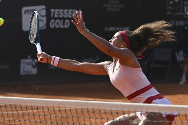 IPA86753845 - Naima Karamoko of Switzerland, playing alongside Darja Seme?istaja of Latvia, faced Yu-Yun Li of Taiwan and Rutuja Bhosale of India in the quarterfinal match at the ATV Bancomat Tennis Open WTA, Tennis Damen 125 at the Antico Tiro a Volo Club on July 16, 2026 in Rome, Italy. (Photo by Roberto Bettacchi)  Copyright: xRobertoxBettacchi IPAxSportx xx 86753845