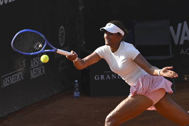 IPA86753819 - Rutuja Bhosale of India and Yu-Yun Li of Taiwan faced off against Naima Karamoko of Switzerland and Darja Seme?istaja of Latvia in the quarterfinals match at the ATV Bancomat Tennis Open WTA, Tennis Damen 125 at the Antico Tiro a Volo Club on July 16, 2026 in Rome, Italy. (Photo by Roberto Bettacchi)  Copyright: xRobertoxBettacchi IPAxSportx xx 86753819