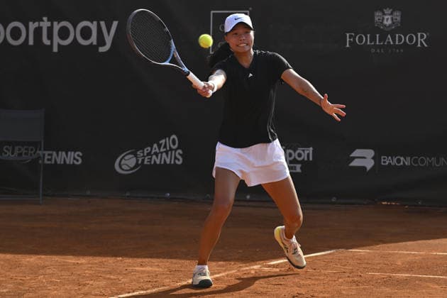 IPA86753843 - Yu-Yun Li of Taiwan competing alongside & x9; Rutuja Bhosale of India against Naima Karamoko of Switzerland and Darja Seme?istaja of Latvia in the quarterfinal match at the ATV Bancomat Tennis Open WTA, Tennis Damen 125 at the Antico Tiro a Volo Club on July 16, 2026, in Rome, Italy. (Photo by Roberto Bettacchi)  Copyright: xRobertoxBettacchi IPAxSportx xx 86753843