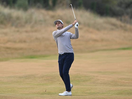 Jackson Suber (USA) gets his second round under way on the 1st fairway 154th Open Golf Championships, Royal Birkdale, Southport, UK - 17 Jul 2026Southport Royal Birkdale United Kingdom  Copyright: xGreigxCowie Shutterstockx 16988294g