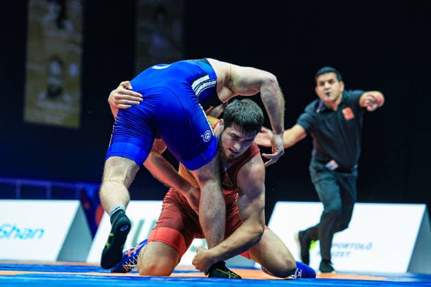Wrestling Ranking Series Polyak & Janos & Istvan Memorial 97kg FS - Akhmed Magomed O Tazhudinov (BRN) df. Batyrbek Tsakulov (SVK) *** Wrestling Ranking Series: Janos Istvan Polyak Memorial, 97 kg Freestyle: Akhmed Magomed O. Tazhudinov (BRN) def. Batyrbek Tsakulov (SVK) Copyright: xUnitedxWorldxWrestlingx xAmirrezx United World Wrestling Kadir C
