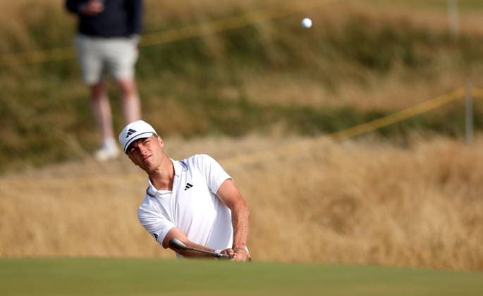 154th Open Golf Championships - Round 2 Tiger Christensen of Germany chips the ball on to the green during Round 2 of the British Open Golf Championships at Royal Birkdale in Southport, Britain, 17 July 2026. SOUTHPORT UNITED KINGDOM  Copyright: xADAMxVAUGHANx