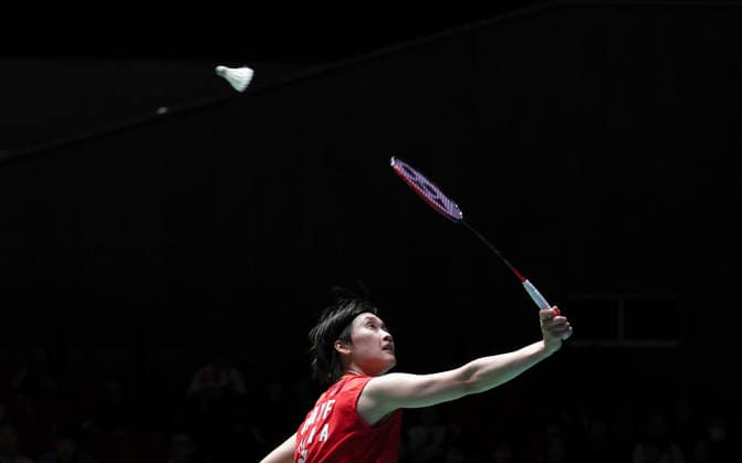(260717) -- TOKYO, July 17, 2026 -- Chen Yufei hits a return during the women s singles quarterfinal match between Chen Yufei of China and Sim Yu Jin of South Korea at the Japan Badminton Open 2026 in Tokyo, Japan, July 17, 2026. ) (SP)JAPAN-TOKYO-BADMINTON-JAPAN OPEN 2026-WOMEN S SINGLES-QUARTERFINALS YuexChenxing 