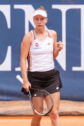 TENNIS - WTA, Tennis Damen Generali Open Ladies Kitzbuehel KITZBUEHEL,AUSTRIA,17.JUL.26 - TENNIS - WTA Tour, Generali Open Ladies Kitzbuehel. Image shows the rejoicing of Sinja Kraus (AUT).  GEPAxpictures xJulioxArellano
