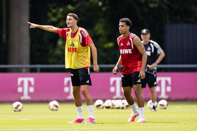 COLOGNE, GERMANY - JULY 17: Malek El Mala (1. FC Koeln, 19) gestures during a training session of season 2026 27 at Geissbockheim on July 17, 2026 in Cologne, Germany. North Rhine Westphalia Germany Copyright: xSteffiexWunderlx
