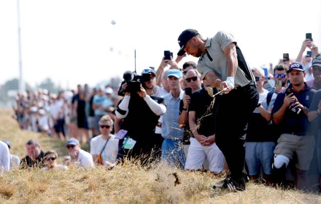 154th Open Golf Championships - Round 2 Xander Schauffele of the USA hits a shot from the rough on the 2nd hole during Round 2 of the British Open Golf Championships at Royal Birkdale in Southport, Britain, 17 July 2026. SOUTHPORT UNITED KINGDOM  Copyright: xADAMxVAUGHANx
