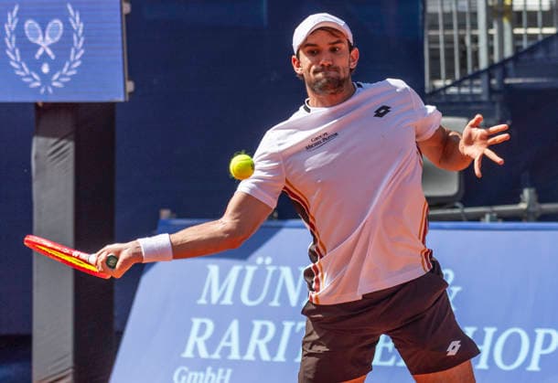July 17, 2026, Gstaad, Bern, Switzerland: Gstaad Switzerland, 07 17 2026: VALENTIN VACHEROT of Monaco is in action during quater-finals of EFG Swiss Open Gstaad ATP, Tennis Herren 250,Tennis Herren 250, which is known as the Swiss Gstaad Open and took place at Roy Emerson Arena in Gstaad, which is located in the famous ski resort of Gstaad and which is located in the Bernese Oberland. Tennis 2026: Swiss Open  - ZUMAd206 20260717_zip_d206_002 Copyright: xEricxDubostx