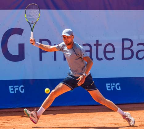 July 17, 2026, Gstaad, Bern, Switzerland: Gstaad Switzerland, 07 17 2026: RAPHAEL COLLIGNON of Belgium is in action during quater-finals of EFG Swiss Open Gstaad ATP, Tennis Herren 250,Tennis Herren 250, which is known as the Swiss Gstaad Open and took place at Roy Emerson Arena in Gstaad, which is located in the famous ski resort of Gstaad and which is located in the Bernese Oberland. Tennis 2026: Swiss Open  - ZUMAd206 20260717_zip_d206_030 Copyright: xEricxDubostx