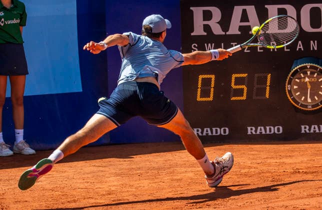 July 17, 2026, Gstaad, Bern, Switzerland: Gstaad Switzerland, 07 17 2026: RAPHAEL COLLIGNON of Belgium is in action during quater-finals of EFG Swiss Open Gstaad ATP, Tennis Herren 250,Tennis Herren 250, which is known as the Swiss Gstaad Open and took place at Roy Emerson Arena in Gstaad, which is located in the famous ski resort of Gstaad and which is located in the Bernese Oberland. Tennis 2026: Swiss Open  - ZUMAd206 20260717_zip_d206_032 Copyright: xEricxDubostx