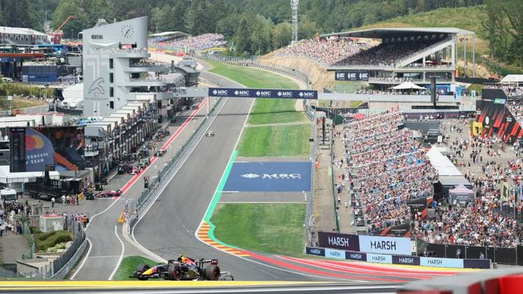 The Raidillon corner pictured during a free practice ahead of the Grand Prix F1 of Belgium race, in Spa-Francorchamps, Friday 17 July 2026. The Spa-Francorchamps Formula One Grand Prix takes place this weekend, from July 17th to July 19th. BENOITxDOPPAGNE  x181329604x