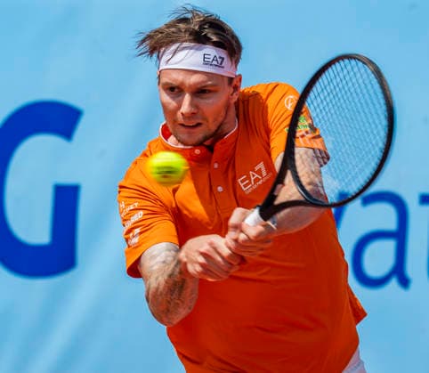 July 17, 2026, Gstaad, Bern, Switzerland: Gstaad Switzerland, 07 17 2026: ALEXANDER BUBLIK of Kazakhstan is in action during Round of 16 of EFG Swiss Open Gstaad ATP, Tennis Herren 250,Tennis Herren 250, which is known as the Swiss Gstaad Open and took place at Roy Emerson Arena in Gstaad, which is located in the famous ski resort of Gstaad and which is located in the Bernese Oberland..Quentin HALYS won 6-3; 3-6; 7-6. Tennis 2026: Swiss Open  - ZUMAd206 20260717_zip_d206_037 Copyright: xEricxDubostx