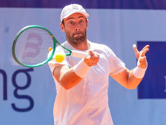 July 17, 2026, Gstaad, Bern, Switzerland: Gstaad Switzerland, 07 17 2026: QUENTIN HALYS of France is in action during Round of 16 of EFG Swiss Open Gstaad ATP, Tennis Herren 250,Tennis Herren 250, which is known as the Swiss Gstaad Open and took place at Roy Emerson Arena in Gstaad, which is located in the famous ski resort of Gstaad and which is located in the Bernese Oberland..Quentin HALYS won 6-3; 3-6; 7-6. Tennis 2026: Swiss Open  - ZUMAd206 20260717_zip_d206_041 Copyright: xEricxDubostx