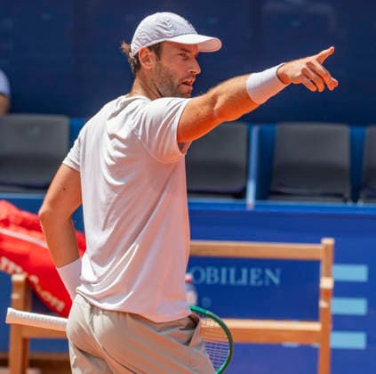 July 17, 2026, Gstaad, Bern, Switzerland: Gstaad Switzerland, 07 17 2026: QUENTIN HALYS of France celebrates his victory action during Round of 16 of EFG Swiss Open Gstaad ATP, Tennis Herren 250,Tennis Herren 250, which is known as the Swiss Gstaad Open and took place at Roy Emerson Arena in Gstaad, which is located in the famous ski resort of Gstaad and which is located in the Bernese Oberland..Quentin HALYS won 6-3; 3-6; 7-6. Tennis 2026: Swiss Open  - ZUMAd206 20260717_zip_d206_053 Copyright: xEricxDubostx