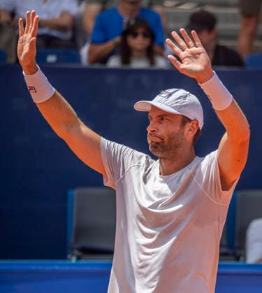 July 17, 2026, Gstaad, Bern, Switzerland: Gstaad Switzerland, 07 17 2026: QUENTIN HALYS of France celebrates his victory action during Round of 16 of EFG Swiss Open Gstaad ATP, Tennis Herren 250,Tennis Herren 250, which is known as the Swiss Gstaad Open and took place at Roy Emerson Arena in Gstaad, which is located in the famous ski resort of Gstaad and which is located in the Bernese Oberland..Quentin HALYS won 6-3; 3-6; 7-6. Tennis 2026: Swiss Open  - ZUMAd206 20260717_zip_d206_054 Copyright: xEricxDubostx
