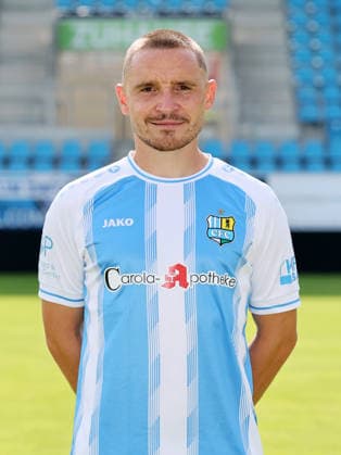 Chemnitz - Teamfoto Regionalliga Nordost Andreas Geipl (6, Chemnitz), Chemnitzer FC; Regionalliga Nordost,Ê Porträttermin, 2026 2027, , Chemnitz, 17.07.2026, Stadion an der Gellertstraße, Fußball, Regionalliga Nordost, Nur für journalistische Zwecke. Only for editorial use! , *** Chemnitz Team Photo, Northeast Regional League, Andreas Geipl 6, Chemnitz, Chemnitzer FC, Northeast Regional League, Portrait Session, 2026–2027, , Chemnitz, July 17, 2026, Gellertstraße Stadium, soccer, Northeast Regional League, For journalistic purposes only, Picture Point