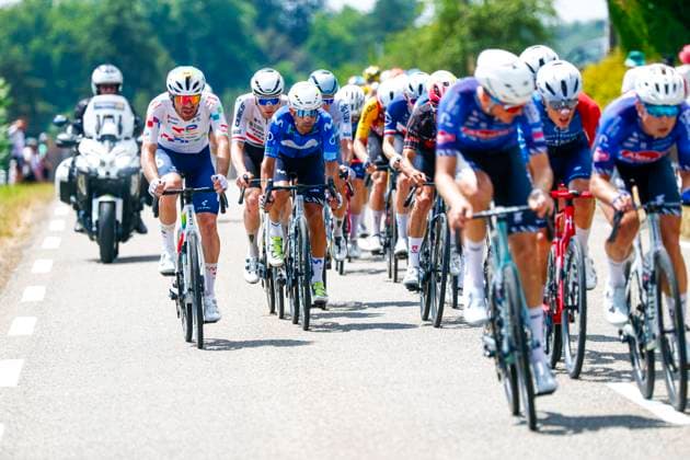 Tour de France 2026 Stage 13 BELFORT, FRANCE - JULY 17 : Rider of Team Movistar in action during stage 13 of the 113rd edition of Tour de France an UCI World Tour 2.UWT cycling road race stage for Men Elite of 205 km with start in Dole and finish in Belfort on July 17, 2026 in Belfort, France, 17 07 2026 Belfort France  Copyright: xLucaxBettinix
