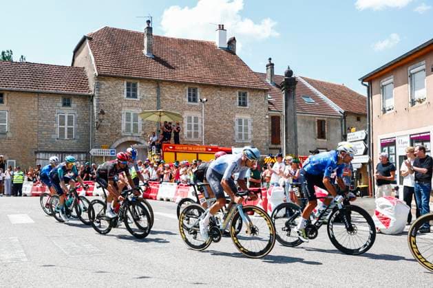 Tour de France 2026 Stage 13 BELFORT, FRANCE - JULY 17 : Hermans Quinten (BEL) of Pinarello - Q36.5 Pro Cycling Team; Alaphilippe Julian (FRA) of Tudor Pro Cycling Team in action during stage 13 of the 113rd edition of Tour de France an UCI World Tour 2.UWT cycling road race stage for Men Elite of 205 km with start in Dole and finish in Belfort on July 17, 2026 in Belfort, France, 17 07 2026 Belfort France  Copyright: xLucaxBettinix