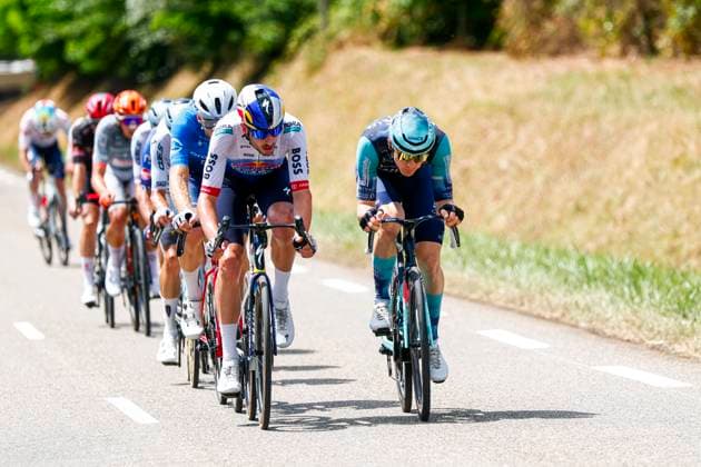 Tour de France 2026 Stage 13 BELFORT, FRANCE - JULY 17 : Denz Nico (GER) of Red Bull BORA Hansgrohe in the escape pack during stage 13 of the 113rd edition of Tour de France an UCI World Tour 2.UWT cycling road race stage for Men Elite of 205 km with start in Dole and finish in Belfort on July 17, 2026 in Belfort, France, 17 07 2026 Belfort France  Copyright: xLucaxBettinix