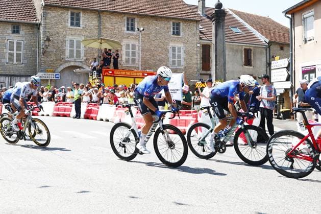 Belgian Jasper Philipsen of Alpecin-Premier Tech and Belgian Edward Planckaert of Alpecin-Premier Tech pictured in action during stage 13 of the 2026 Tour de France cycling race, a stage of 205km from Dole to Belfort, on Friday 17 July 2026. The 113th edition of the Tour de France starts on Saturday 4 July in Barcelona, Spain, and will finish in Paris, France on the 26th of July. POOLxLUCAxBETTINI  x181334623x