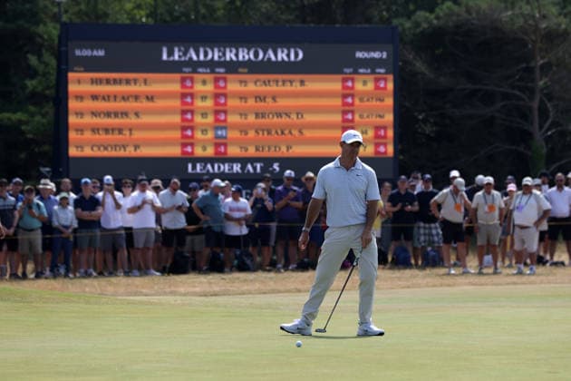 RECORD DATE NOT STATED 17th July 2026; Royal Birkdale Golf Club, Southport, Merseyside, England; The Open Championship Day Two; Rory McIlroy (NIR) at the 4th green DavidxBlunsden