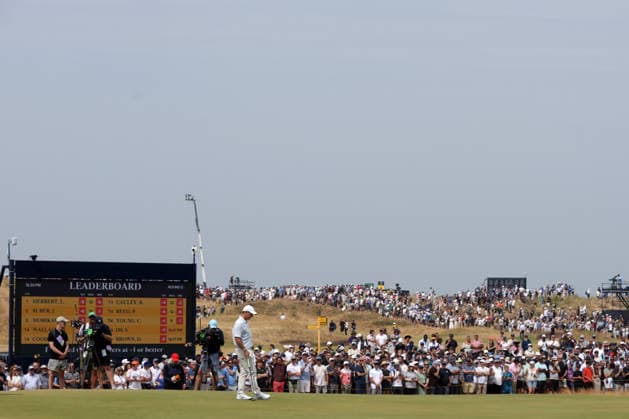 RECORD DATE NOT STATED 17th July 2026; Royal Birkdale Golf Club, Southport, Merseyside, England; The Open Championship Day Two; a view of the gallery of fans following Rory McIlroy (NIR) at the 9th green DavidxBlunsden