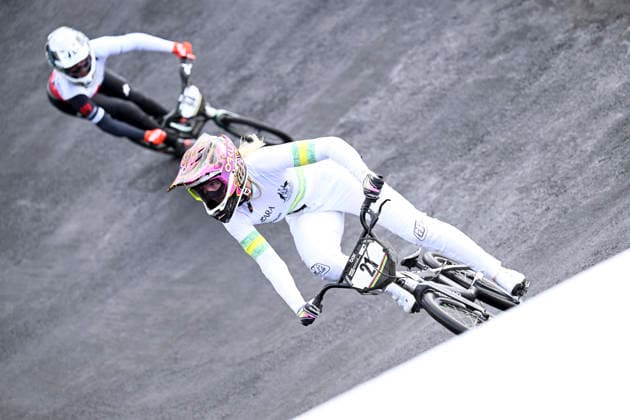 RECORD DATE NOT STATED 17th July 2026; Brisbane SX International BMX Centre, Brisbane, Queensland, Australia: 2026 UCI BMX Racing World Championships, Day One; 21 Lauren REYNOLDS (Women Elite) AUS during practice on day 1 NigelxOwen