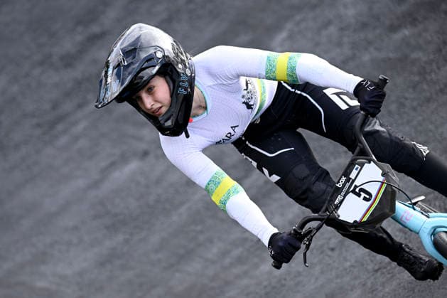 RECORD DATE NOT STATED 17th July 2026; Brisbane SX International BMX Centre, Brisbane, Queensland, Australia: 2026 UCI BMX Racing World Championships, Day One; 5 Teya RUFUS (Women Elite) AUS during practice on day 1 NigelxOwen