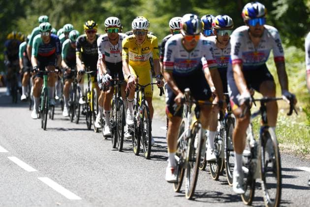 Tour de France 2026 Stage 13 BELFORT, FRANCE - JULY 17 : Pogacar Tadej (SLO) of UAE Team Emirates XRG in action during stage 13 of the 113rd edition of Tour de France an UCI World Tour 2.UWT cycling road race stage for Men Elite of 205 km with start in Dole and finish in Belfort on July 17, 2026 in Belfort, France, 17 07 2026 Belfort France  Copyright: xLucaxBettinix