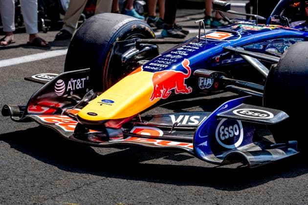 SPA - Front wing of the car of Formula 1 driver Max Verstappen of Oracle Red Bull Racing during the Formula 1 Belgium at Spa Francorchamps on July 17, 2026 in Spa, Belgium. (Photo by DeFodi Images) - *** SPA: The front wing of the car driven by Formula 1 driver Max Verstappen of Oracle Red Bull Racing during the Formula 1 Belgian Grand Prix at Spa-Francorchamps on July 17, 2026, in Spa, Belgium. Photo by DeFodi Images