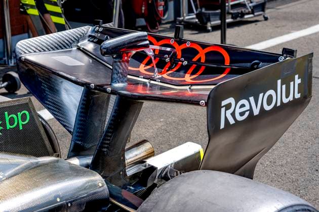 SPA - The rear wing of the car of Formula 1 driver Nico Hulkenberg of Audi Revolut F1 Team during the Formula 1 Belgium at Spa Francorchamps on July 17, 2026 in Spa, Belgium. (Photo by DeFodi Images) - *** SPA The rear wing of the car driven by Formula 1 driver Nico Hülkenberg of the Audi Revolut F1 Team during the Formula 1 Belgian Grand Prix at Spa-Francorchamps on July 17, 2026, in Spa, Belgium. Photo by DeFodi Images