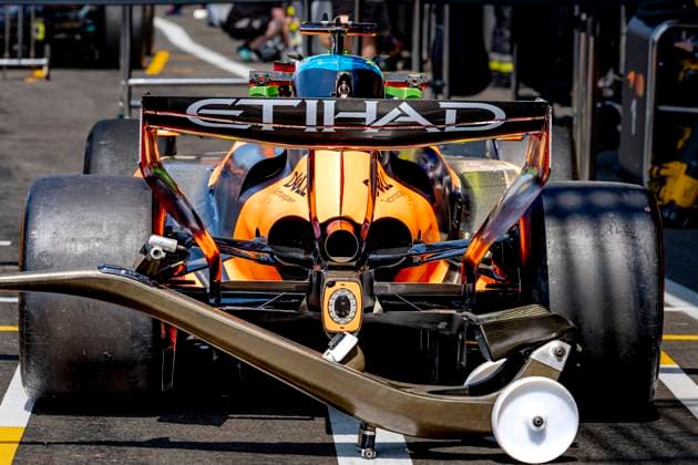 SPA - The rear wing of the car of Formula 1 driver Oscar Piastri of McLaren Mastercard Formula 1 Team during the Formula 1 Belgium at Spa Francorchamps on July 17, 2026 in Spa, Belgium. (Photo by DeFodi Images) - *** SPA The rear wing of the car driven by Formula 1 driver Oscar Piastri of the McLaren Mastercard Formula 1 Team during the Formula 1 Belgian Grand Prix at Spa-Francorchamps on July 17, 2026, in Spa, Belgium. Photo by DeFodi Images