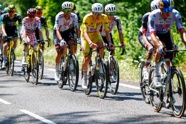 Tour de France 2026 Stage 13 BELFORT, FRANCE - JULY 17 : Pogacar Tadej (SLO) of UAE Team Emirates XRG in action during stage 13 of the 113rd edition of Tour de France an UCI World Tour 2.UWT cycling road race stage for Men Elite of 205 km with start in Dole and finish in Belfort on July 17, 2026 in Belfort, France, 17 07 2026 Belfort France  Copyright: xLucaxBettinix