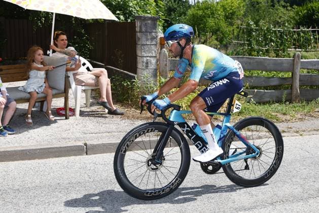 Italian Simone Velasco of XDS Astana Team pictured in action during stage 13 of the 2026 Tour de France cycling race, a stage of 205km from Dole to Belfort, on Friday 17 July 2026. The 113th edition of the Tour de France starts on Saturday 4 July in Barcelona, Spain, and will finish in Paris, France on the 26th of July. POOLxLUCAxBETTINI  x181335392x