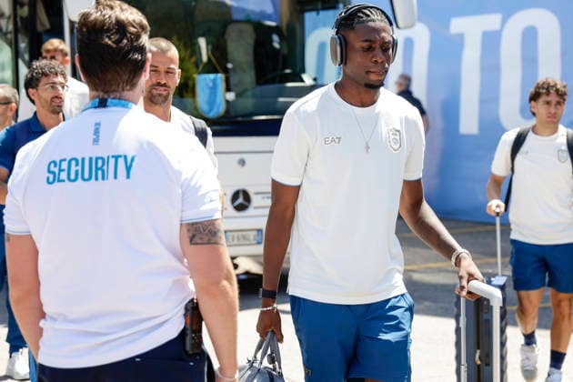 SSC Napoli preseason 2026-27 during the arrival of SSC Napoli™s 2026 27 pre-season training camp in Val di Sole, Trentino, Dimaro Folgarida, 17 July 2026. _BPH5427 Copyright: xAntonioxBalascox